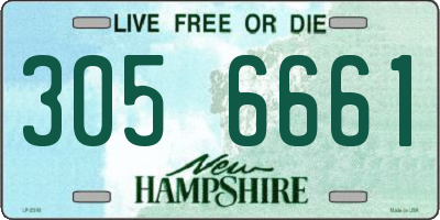 NH license plate 3056661