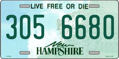 NH license plate 3056680
