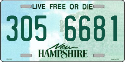 NH license plate 3056681