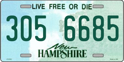 NH license plate 3056685