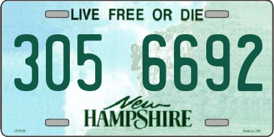 NH license plate 3056692