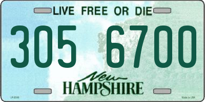 NH license plate 3056700