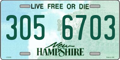 NH license plate 3056703