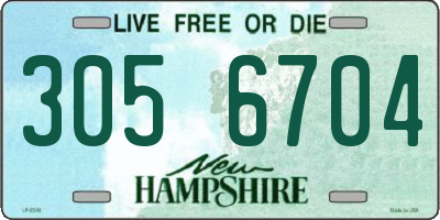 NH license plate 3056704