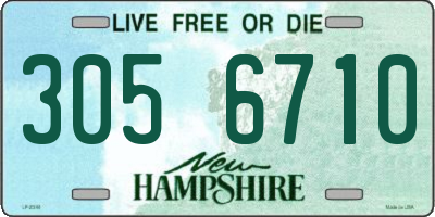 NH license plate 3056710