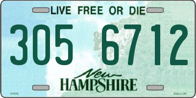 NH license plate 3056712