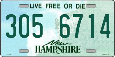 NH license plate 3056714