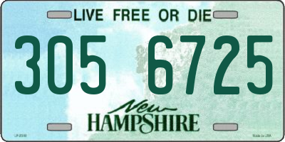 NH license plate 3056725