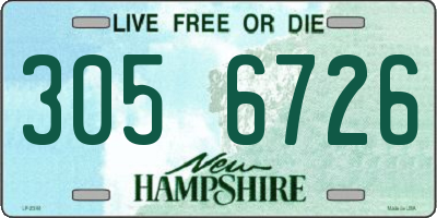 NH license plate 3056726