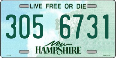 NH license plate 3056731
