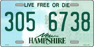 NH license plate 3056738