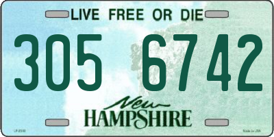 NH license plate 3056742