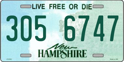 NH license plate 3056747