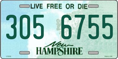 NH license plate 3056755
