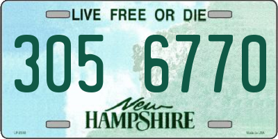 NH license plate 3056770