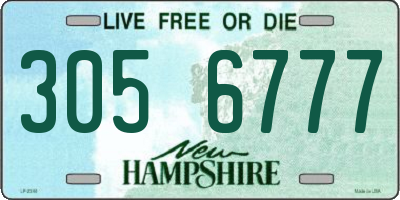 NH license plate 3056777