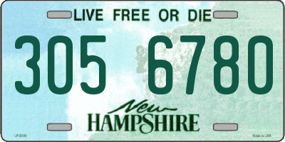 NH license plate 3056780