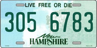 NH license plate 3056783