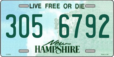 NH license plate 3056792
