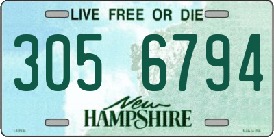 NH license plate 3056794