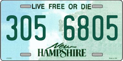 NH license plate 3056805