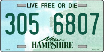 NH license plate 3056807