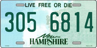 NH license plate 3056814
