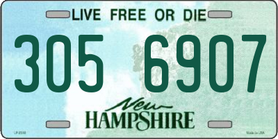 NH license plate 3056907
