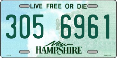 NH license plate 3056961