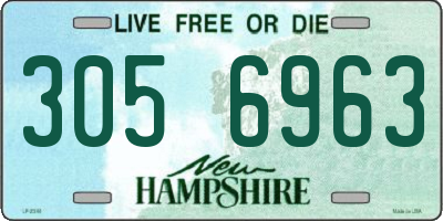 NH license plate 3056963