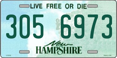 NH license plate 3056973