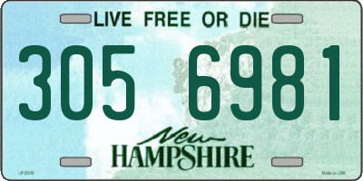 NH license plate 3056981