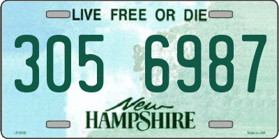 NH license plate 3056987
