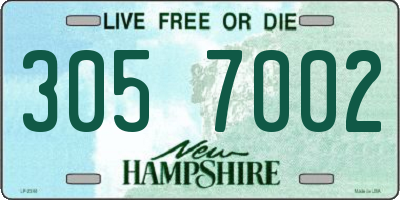NH license plate 3057002