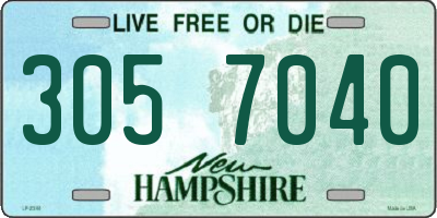 NH license plate 3057040