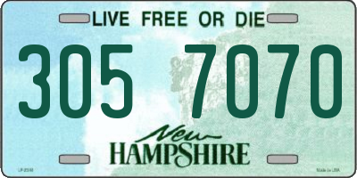 NH license plate 3057070