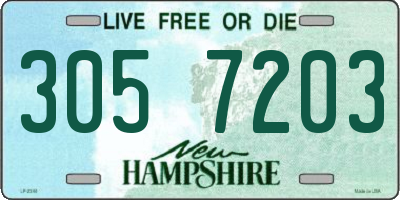NH license plate 3057203