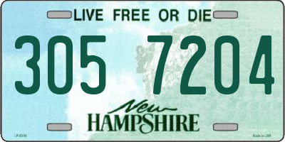 NH license plate 3057204
