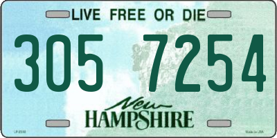 NH license plate 3057254
