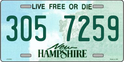 NH license plate 3057259
