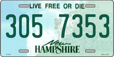 NH license plate 3057353