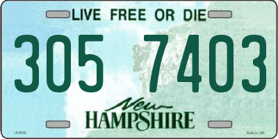 NH license plate 3057403