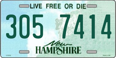 NH license plate 3057414