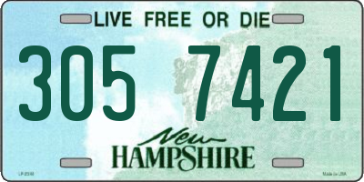 NH license plate 3057421