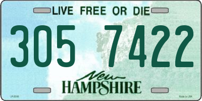 NH license plate 3057422