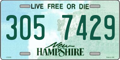 NH license plate 3057429