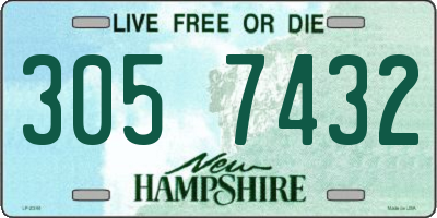 NH license plate 3057432
