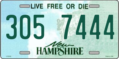 NH license plate 3057444