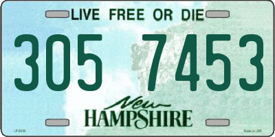 NH license plate 3057453