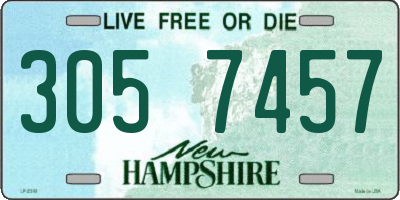 NH license plate 3057457